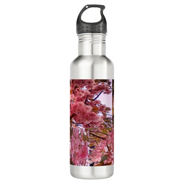 Botella De Agua Flor rosa (Anverso)