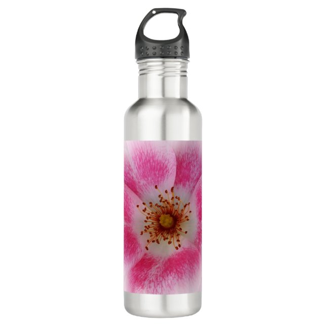 Botella De Agua flor rosa brillante (Anverso)