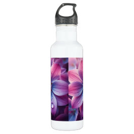 Botella De Agua Flor rosa Lilac y Primavera Púrpura