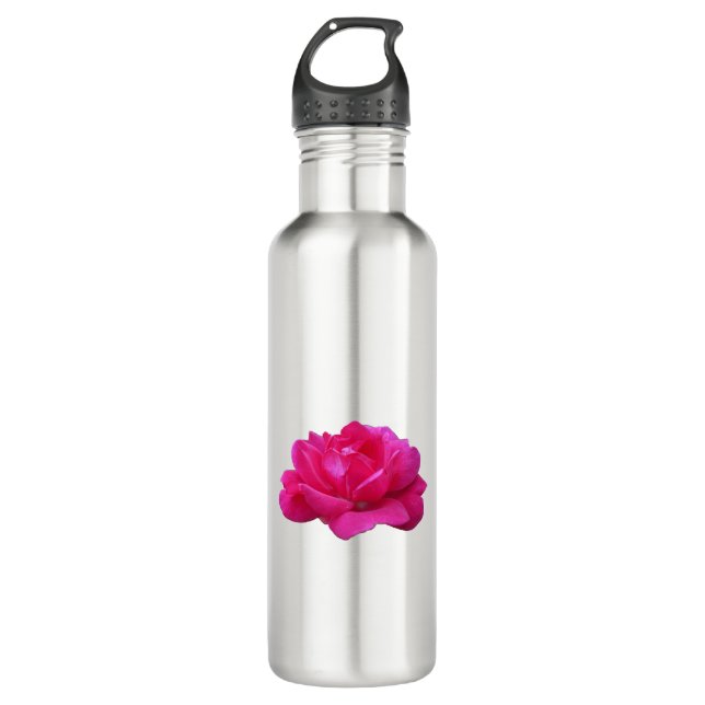 Botella De Agua flor rosa rosa rosa simple adorable (Anverso)