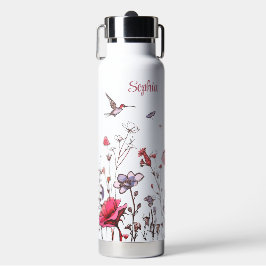Botella De Agua Flor silvestre personalizada de Moda corta