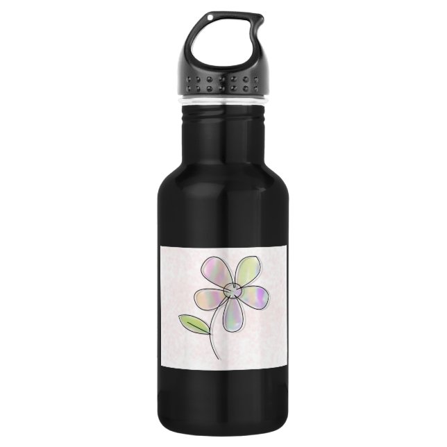Botella De Agua Flor simple (Anverso)