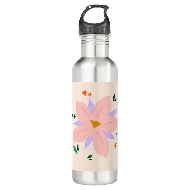 Botella De Agua Flor tropical | 02 (Anverso)