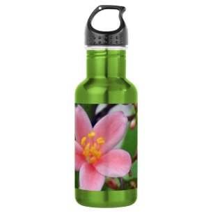Botella De Agua Flor y flor de Jatropha