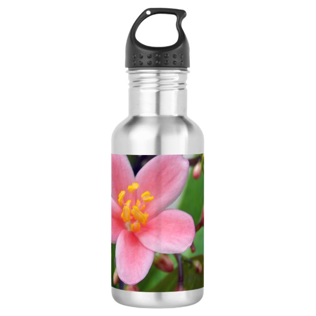 Botella De Agua Flor y flor de Jatropha (Anverso)