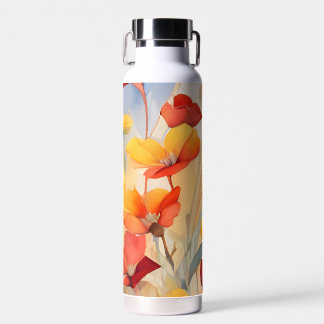 Botella De Agua Floral
