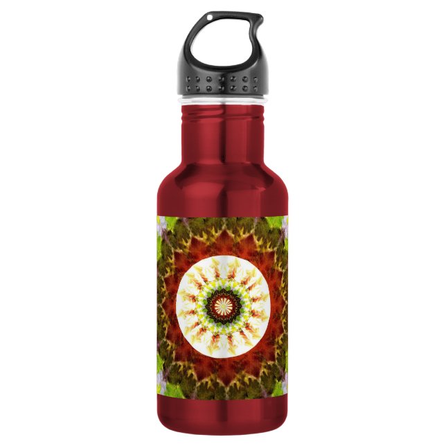 Botella de agua floral acuarela (Anverso)