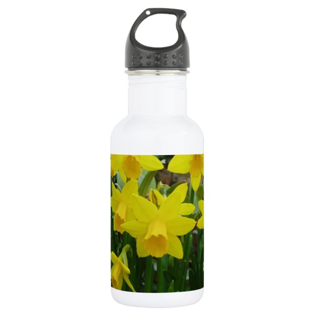 Botella De Agua Floral amarillo (Anverso)