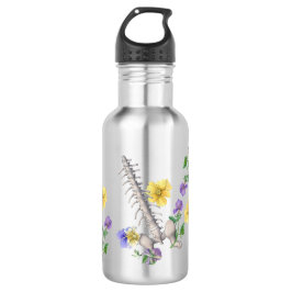Botella De Agua Floral Anatomy - Vertebrae, Hip Bone
