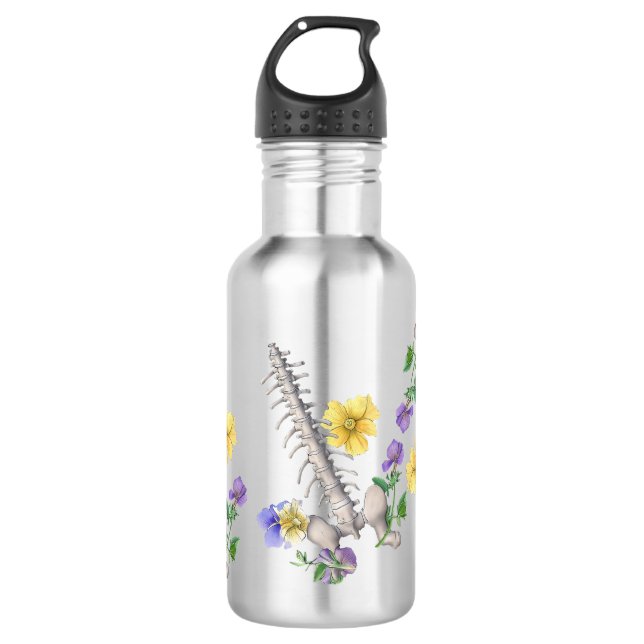 Botella De Agua Floral Anatomy - Vertebrae, Hip Bone (Anverso)