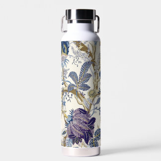 Botella de Agua Floral Azul Blanco