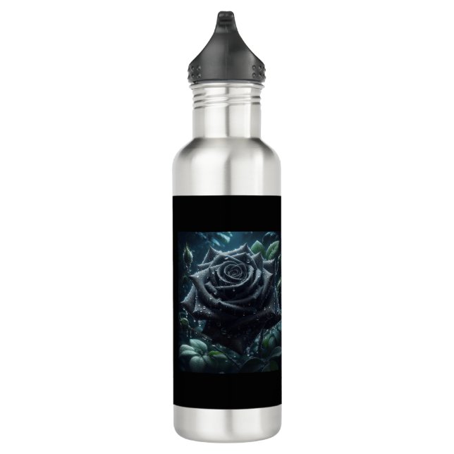 Botella De Agua Floral Black Rosa (Derecha)