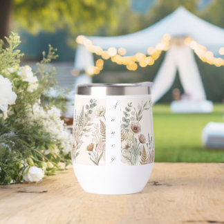 Botella de agua floral Boho – Regalo personalizado