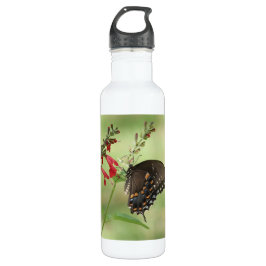 Botella De Agua Floral con mariposa, personalizada 