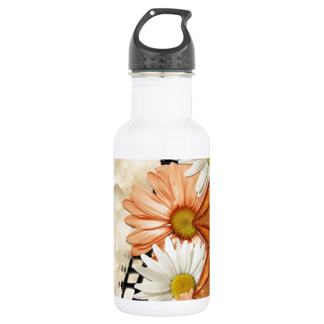 Botella De Agua Floral Daisy Blossoms Destiny Gardens (Anverso)