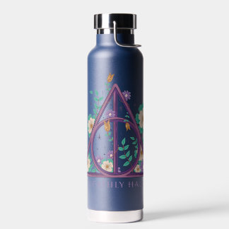 Botella De Agua Floral Deathly Hallow Graphic