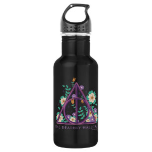 Botella De Agua Floral Deathly Hallow Graphic