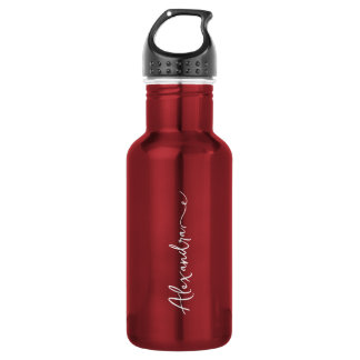 Botella de agua floral elegante personalizada con