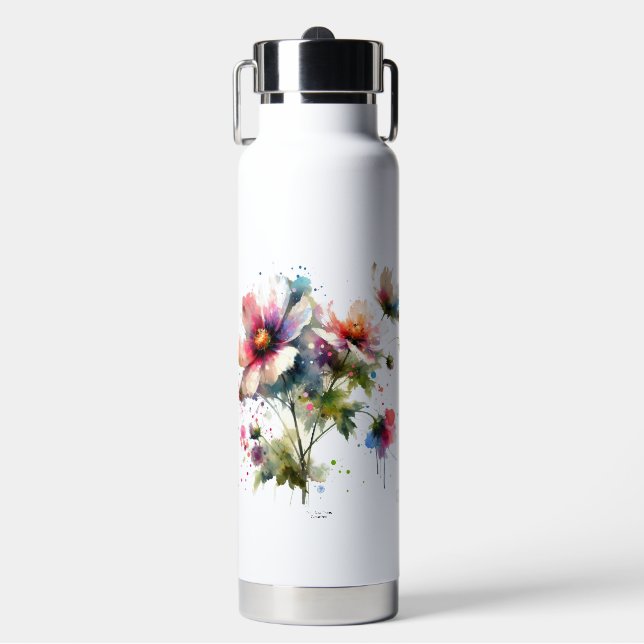 Botella De Agua Floral moderna (Frente)