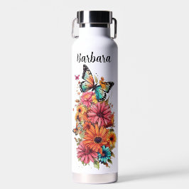 Botella De Agua Floral personalizada