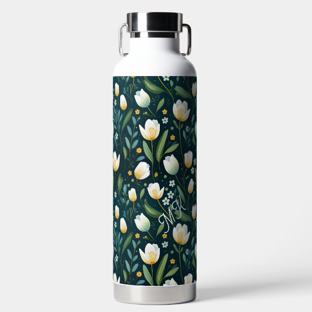 Botella de Agua Floral Personalizada (Delantero)