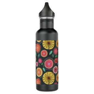 Botella De Agua Floral popular moderna de Boho Scandi
