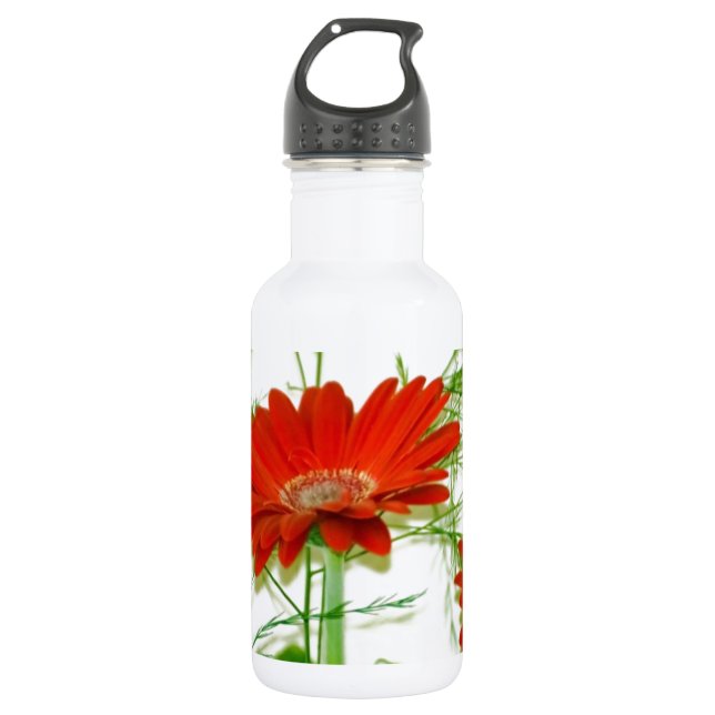 Botella De Agua Floral roja (Anverso)