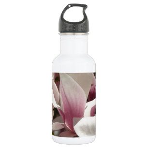 Botella De Agua Floral rosado