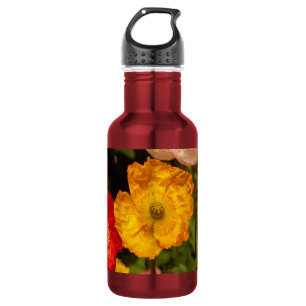 Botella De Agua Floral Salva Nuestro Planeta Flores Naturaleza 