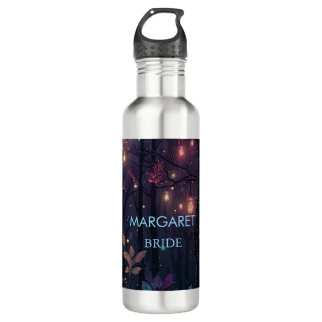Botella De Agua Floral Spray Fantasy Art Wedding Bride  (Anverso)