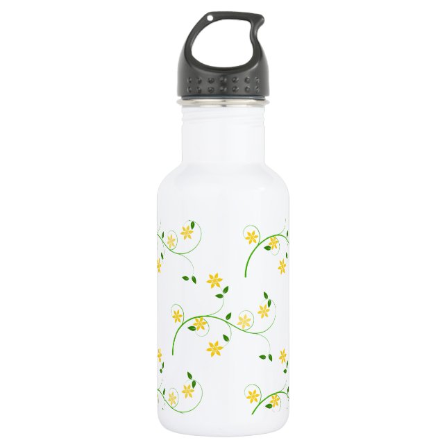 Botella De Agua Florecimiento y flores (Anverso)