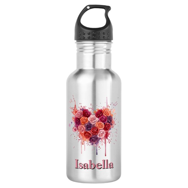 Botella De Agua Flores (Anverso)