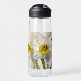 Botella De Agua Flores Acuarela de Iris Modernas
