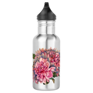 Botella De Agua flores dahlias