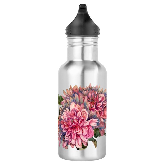 Botella De Agua flores dahlias (Derecha)