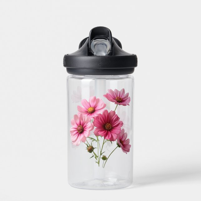 Botella De Agua Flores de Cosmos Rosas-23456 (Delante)