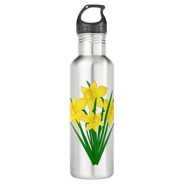 Botella De Agua Flores de Daffodil (Anverso)