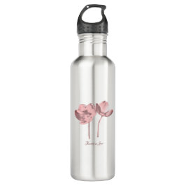 Botella De Agua Flores de época Delicadas - Jardín elegante de fan
