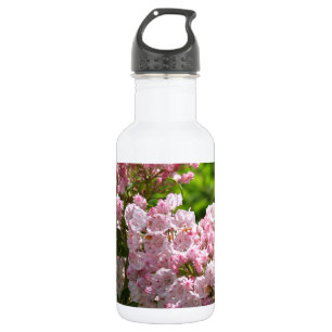 Botella De Agua Flores de laurel de la montaña rosa bonito