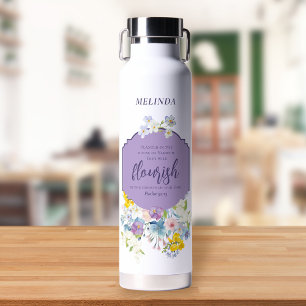Botella De Agua Flores de manantial de agua Biblia Verse Personali