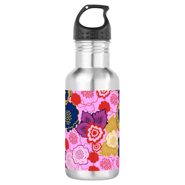Botella De Agua Flores de primavera (Anverso)