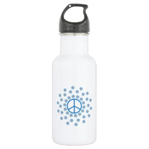 Botella De Agua Flores de símbolo de la paz