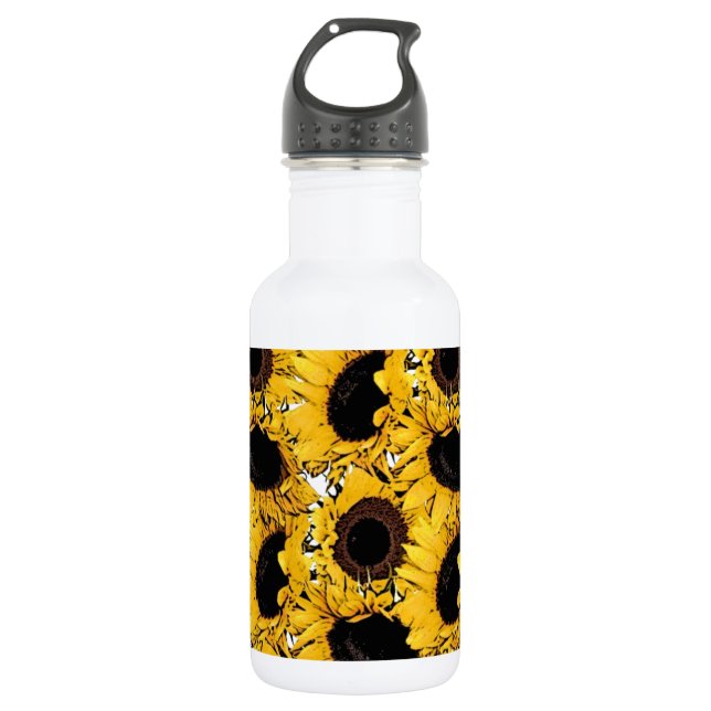 Botella De Agua flores de sol pétalos nadar naturaleza marina nati (Anverso)