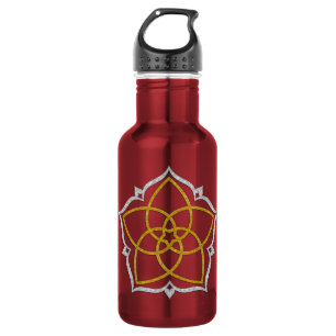 Botella De Agua FLORES DE VENUS / PLATA DE GOLD DE Venusblume Lotu