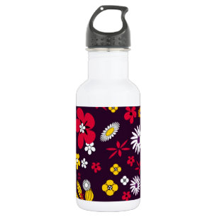 Botella De Agua Flores decorativas