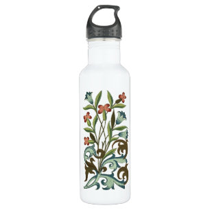 Botella De Agua Flores Fondo de pantalla floral Art Nouveau Bonito