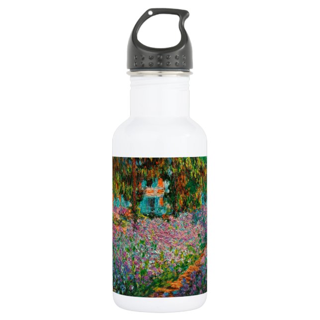 Botella De Agua Flores Giverny del Irises Monet Garden (Anverso)