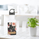 Botella De Agua Flores pasteles modernas y regalo personalizado de<br><div class="desc">Flores pasteles modernas y regalo personalizado de Kraft</div>