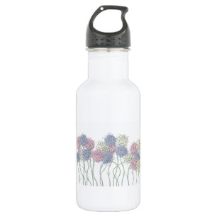 Botella De Agua Flores Rosa, Azules Y Amarillas Pastel De bonito