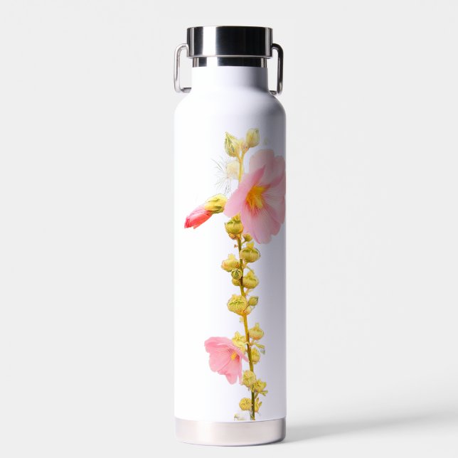 Botella De Agua Flores rosadas (Delantero)